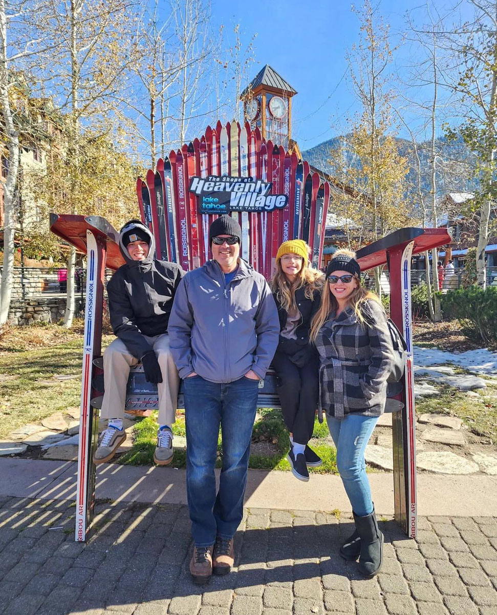 ski chair in fall at heavenly village